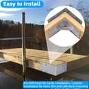 Dock Corner Brackets Hardware,Dock Brackets Hardware for Stationary/Floating Docks, Heavy Duty L-Shaped Outside and Inside Corner Bracket Plates for Stabilizing Frame