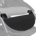 Stroller Leg Rest with Padded Cover Compatible with Babyzen YOYO Stroller Footrest 12.5 Inch Long Extend Infant Pram Footboard Provide Additional Comfort in Strollers Foot Rest - Black