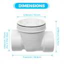 Cinsda 3" PVC Backwater Valve, 3 Inch Back Flow Preventer Valve, Backflow Water Valve Prevents Sewage Backflow