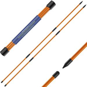 Golf Alignment Sticks 2 Pack,Upgraded 48" Collapsible Alignment Stick Golf Training Aid for Aiming, Putting, Swing Trainer, Golf Training Sticks with Clear Tube Case (Orange)