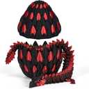 TBOLINE 3D Printed Dragon Eggs with Articulated Dragon Inside,Easter Dragons Egg,Easter Gifts Kids,Office Desk Decor,DND Gifts,Desk Toys for Kids Adult (Fire Dragon)