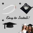 4 x The Original GradCapBand Secure Your Grad Cap on Natural Hair, Braids, Locs, Twists, Curls and Straight Hair