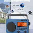 Digital AM FM Shortwave Radio with Best Reception,4000mAh Rechargeable Portable Radio with NOAA Weather Alert, Big Speaker, Digital Tuner and Stereo Earphone,Support Micro SD Card and USB MP3 Player