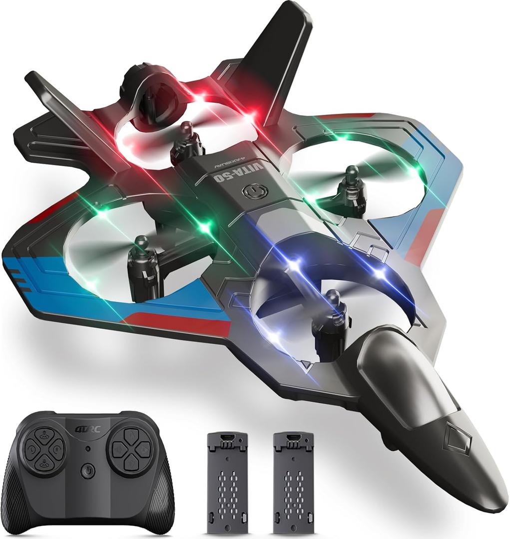 4DRC RC Planes Remote Control Airplanes for Kids, Foam Remote Control Planes for Kids Adults Beginners, Remote Control Helicopter Fighter Jet Drones for Kids Adults, 360 Flip Easy to Fly
