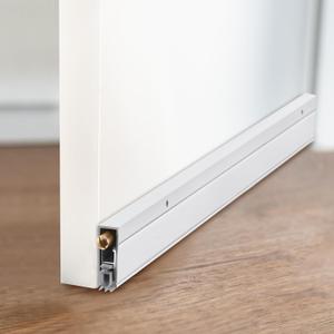 Yaocom 36" Automatic Door Sweep Mechanical Aluminum Drop Down Auto Exterior Door Bottom Seal Surface Mounted, 11/20" W x 36" L x 1-3/8" H, with Neoprene Insert, White