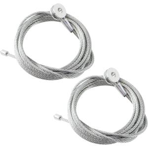 Pair (2) Enclosed Cargo Trailer Ramp Door Cable Replacement Kit Cables 150 Inch,Replacement for CAB1-8CB150