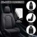 Full Set for Toyota Sienna Car Seat Covers 2000-2026, Waterproof Nappa Leather Car Seat Protector, Comfortable and Anti-Slip Car Seat Cover&Accessories(5 Seats/Black)