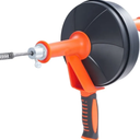 Drain Auger 25Ft Manual-feeding Plumbing Snake w/Drill Attachment Clog Remover Toilet Sewer Pipe Dredge for Home