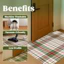 Muddy Mat Plaid 8x10 Washable Area Rugs for Living Room, Bedroom & Dining Room Modern Soft Low Pile Non Slip Carpet Pet Friendly Waterproof Foldable Rugs for Home
