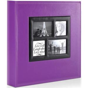 Ywlake Photo Album 4x6 500 Pockets Photos, Extra Large Capacity Family Wedding Picture Albums Holds 500 Horizontal and Vertical Photos Purple