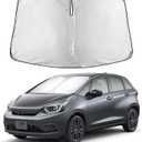 EcoNour Windshield Sunshade Compatible for Honda Fit 2007-2022 2023 2024, Sun Visor for Front Windshield & Window Sun Shade Cover, UV Heat Blocker & Protector, Car Accessories