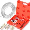 3/16" Complete Brake Line Kit, 25FT Stainless Steel Tubing, Flaring Tool & Fittings for Use in Hydraulic Brake Systems, Fuel Lines, and Transmission Systems