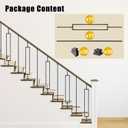 Iron Balusters for Staircases, 30 Pack Wrought Iron Baluster, Metal Stair Baluster Stair Spindles, Staircase Balusters W/ 60 Pack Connectors (15 Straight +15 Single Rectangle)
