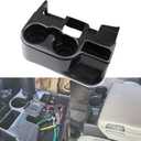 Carbon Fiber Cup Holder Attachment for Center Console | Compatible with 2003-2012 Dodge Ram 1500 2500 3500 Truck | Replaces SS281AZAA Front Seat Add-On Cupholder Tray Insert