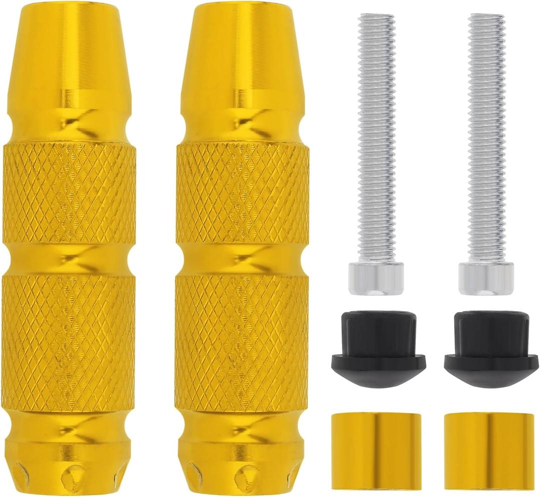 Windance 2pcs CNC M8 Front Fender Frame Sliders, Anti Crash Protector for Yamaha Honda Suzuki (Gold)