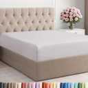 King Fitted Bed Sheet - Bottom Single Fitted Sheet Only - Soft Hotel Luxury Bedding w/ 8-16 Inch Deep Pockets - Breathable, Cooling & Wrinkle Free - Easy-Care, Fade and Shrink Resistant - French Grey