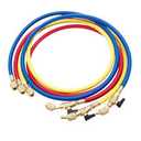 Refrigerant Charging Hose with Ball Valves for R410A R134A R12 R22 R502 R404 Refrigerant Charging Hoses HVAC, 1/4'' SAE HVAC Manifold Hose Set 800 PSI Red/Yellow/Blue (3pcs)