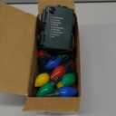 C7 60 LED Battery Operated Christmas Lights,Battery Powered Multicolor Waterproof Bulbs,21.3 FT 8 Modes with Auto On/Off Time for Xmas Tree Garden Patio Indoor Outdoor Christmas Decorations