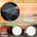 Chunful 4 Pcs Clear Acrylic Wedding Sign for Ceremony Reception 5 x 7 Frosted Arch Wedding Signage Decor with Stand Guestbook Cards and Gifts in Loving Memory Favors Sign(Elegant White,Fresh Style)