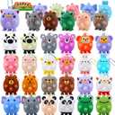 24 PCS Party Favors for Kids,3D Animal Pop Toys,Goodie Bags Stuffers for Kids,Pinata Stuffers Carnival Prizes,Fidget Toys Bulk,Prize for Classroom,Suction Toys for Toddlers