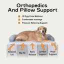 MEKIY Large Dog Bed Cover Replacement Orthopedic Washable - Large Dog Bed Waterproof Removable Cover - Couch Sofa Cover Gray 36" x 27"