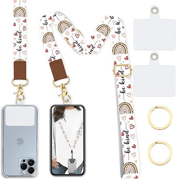 Phone Lanyard Wrist Strap Crossbody Adjustable, Cell Phone Lanyard for Around The Neck Shoulder Wristlet Strap
