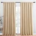 NICETOWN Room Darkening Curtains for Bedroom - Triple Weave Home Decoration Thermal Insulated Solid Drapes for Patio Door (Biscotti Beige, Set of 2 Panels, 70 x 95 Inch)