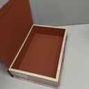 Premium Leather Book Shaped Box Decorative Storage with Embossed Design, Secret Safe for Valuables,Remote Control Holder Decorative Vintage Pattern Large Size Box