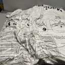 JOLLYVOGUE Ivory King Size Comforter Sets 7 Pieces, Pintuck Bed in a Bag Comforter Set for Bedroom, Bedding Comforter Sets with Comforter, Sheets, Ruffled Shams & Pillowcases (King(102"x 90"))