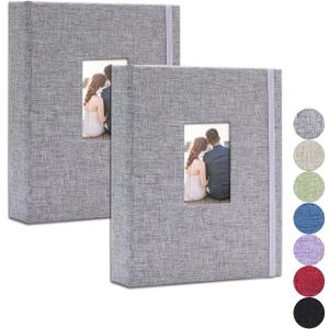 Vienrose Mini Polaroid Photo Album Book 208 Photos 2x3 Inch Pictures for Fujifilm Instax Mini 7s 8 9 11 25 26 40 50s 90 Evo Z2300 Instant Camera, Polaroid Snap Gray 2 Pack (Grey)