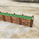 Universal 1.2m Bamboo Planter Base with 20 Pre-Cut Holes - Fits All Major Artificial Bamboo Brands & Our Own - Sturdy Wood Trough for Indoor/Outdoor Privacy Screen Setup