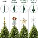 Christmas Tree Topper Holder Universal Twist-On Stabilizer with Adjustable Attachment for Tree Top Decorations, Fits Most Tree Bases (Green)