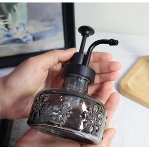 Birugen Vintage Soap Dispenser for Bathroom,Glass Kitchen Soap Dispenser with Pump,Farmhouse Soap Dispenser Antique,Cute Small Liquid Hand Soap Dispenser,Rustic Decorative Dish Soap Dispenser (Blue)
