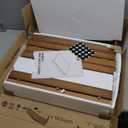 Wire Shelf Covers, Bamboo Wire Rack Covers for Pantry, Closet (5pcs, 22" W x 16" D)