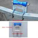8 Inch Trailer Keel Roller Bow Roller with Bracket and U-Bolts for Easy Loading and Launching, Keel Roller Kit, Blue, Cold Galvanized Steel