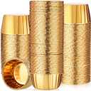 300 Pack Gold Cupcake Liners Bulk Disposable Foil Muffin Cups 3.5 oz Wrappers for Baking Aluminum Paper Mini Metallic Disposable Holiday Party Wedding Festival Supply