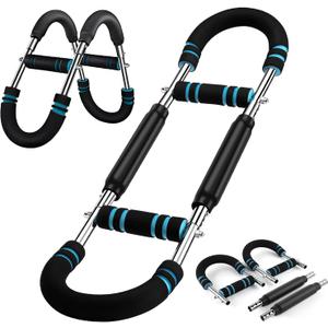 Upgraded Twister Arm Trainer Adjustable Chest & Arm Workout Equipment for Men & Women, Full Body Strength Training Machine, Portable Spring Resistance Fitness Bar for Home Gym
