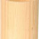 Cregugua 12-Pack 4 Inch Round Wood Pen Holder Unfinished Wooden Pencil Holder for DIY Crafts (3x3x4 Inches)