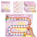 Potty Training Chart for Girls - 15PCS Reward Chart with Sticker for Toddlers Kids Baby Boys, Cute Horse Unicorn Princess Theme Fun Potties Trained Going Toilet Success Stickers (Pink Purple)