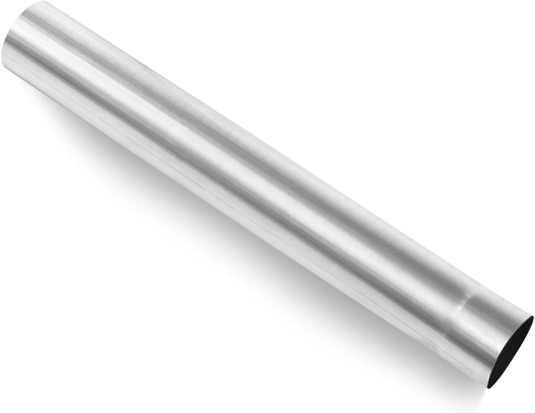 2.5 Inch Exhaust Pipe, 2.5'' Stainless Steel Straight DIY Custom Mandrel Exhaust Pipe, 18 Inch Length, 2.5'' OD Mandrel Straight Pipe