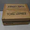 TOPIA HANGER 11.8 Inch White Wooden Pants Skirt Hangers for Kids Baby Toddler Children, Extra Thick Chrome Hooks & Anti-Wrinkle Premium Flat Clips 20 Pack CT09PW20