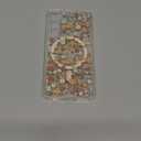 RALEAVO for Samsung Galaxy S22 Case Compatible with MagSafe Clear Floral Pattern Design Cute Cover for Girls Women Slim Magnetic Hard Back Shockproof for S22 5G Phone Case,Orange Flowers