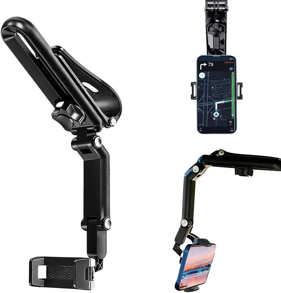 Sun Visor Phone Holder, 360 Rotating Cell Phone Holder Mobile Mount 1080Multifunctional Phone Holder for Car Universal Foldable Cell Smartphones Mount Clip (Grey) Sun Visor Phone Holder, 360 Rotating Cell Phone Holder Mobile Mount 1080Multifunctional Phone Holder for Car Universal Foldable Cell Smartphones Mount Clip (Grey)