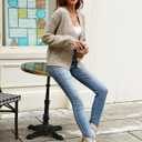 VIMPUNEC Womens Fall Casual Cardigan Sweaters Chunky Cable Knit Jackets Long Sleeve Open Front Coats (Beige, M)