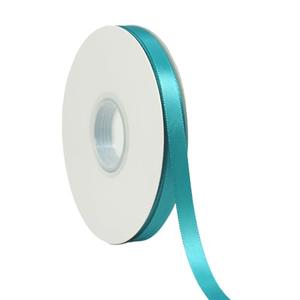 Turquoise Blue Ribbon 3/8 Inch x 50 Yards Satin Ribbon Continuous, Single Face, for Crafts, Gift Wrapping, Floral Bouquet, Weddings, and Decorations, with Spool