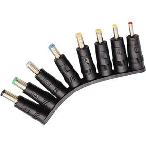DC Adapter Connector Set - 8 Pack Power Adapter Tips Female 5.5x2.1mm to Male Multi Size Connectors for Monitor Webcam Router Mini PC CCTV Bluetooth Speaker