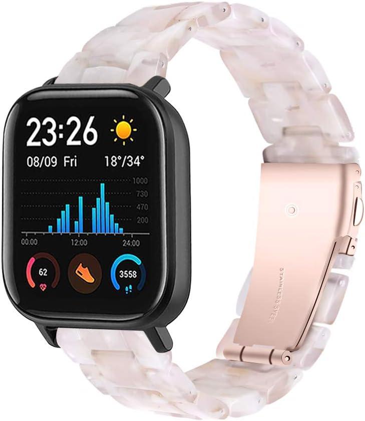 FitTurn Resin Bands Compatible with Amazfit Bip 6/Bip 5/Pace/Cheetah/Stratos 2 3/GTR 4/GTR 3/GTR 3 Pro/GTR 2/GTR 2e/GTR 47mm Watch Replacement 22mm Stylish Bracelet Resin Sport Strap Wristbands for Huawei Watch GT5/GT5 Pro 46mm