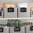 Talented Kitchen Metal Basket Label Clips - Removable Clip-On Storage Bin Holders - Durable Construction for Pantry Basket Labels - Secure Attachment for Metal Bins - 3.5"x 2.5", 18-Pack Black