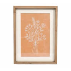 HD Designs Wooden Wall Decor - Orange 12x15.7 in