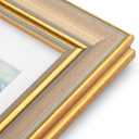 Golden State Art,12x16 Ornate Picture Frame Holds 8x12 Photo,Champagne Gold